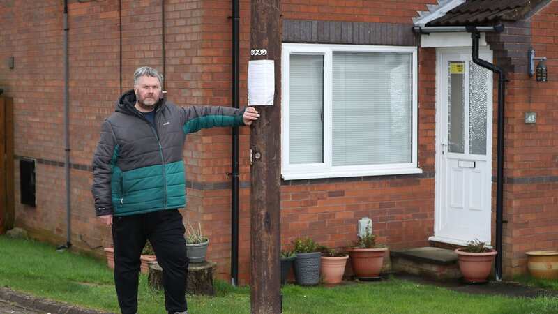 Richard Carmichael is furious after a broadband pole was installed in front of his home (Image: Ben Lack Photography Ltd)