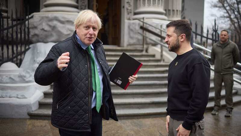 Boris Johnson is hugely popular in Ukraine after visiting several times shortly after the invasion (Image: Ukrainian Presidential Press Ser)