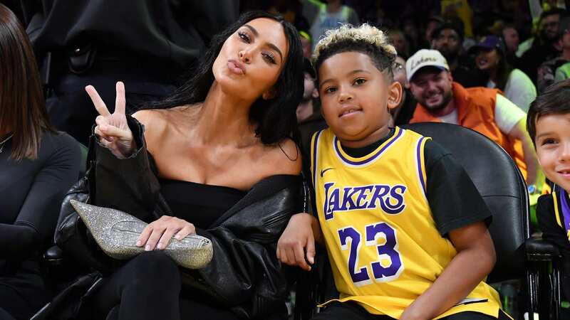 Kim Kardashian had a proud mum moment as Saint West