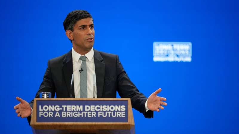 Rishi Sunak axed the northern leg of HS2 at the Tory conference in Manchester last year (Image: Getty Images)