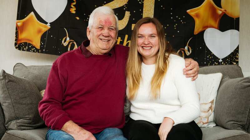 Grandad Norman Jones and his granddaughter Katy Mason who celebrate their 21st birthday in the same year (Image: National World/SWNS)