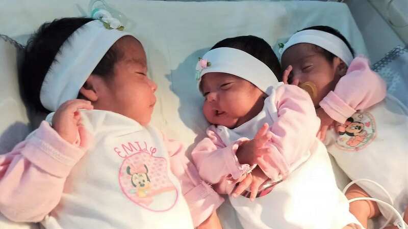 Damaris, Aymara and Emily are healthy little triplets (Image: Jam Press)