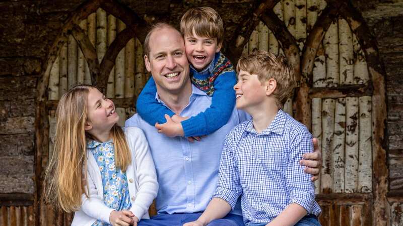 Prince of Wales (centre) with his children Princess Charlotte, Prince Louis and Prince George (right). (Image: PA)