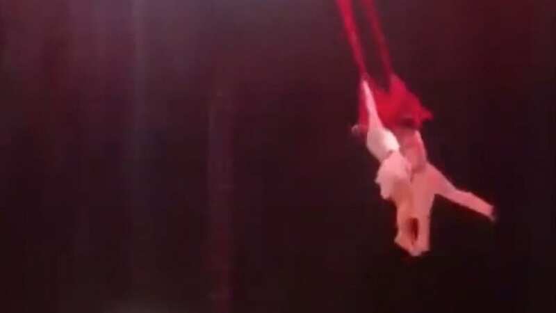 Horror moment child acrobat, 13, plummets to floor as circus stunt goes wrong