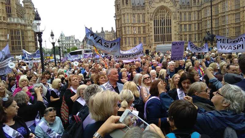WASPI campaigners at a rally in London in June 2023 (Image: No credit)