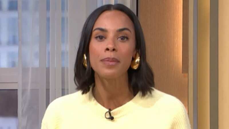 Rochelle Humes looked elegant as ever in the River Island dress (Image: ITV)