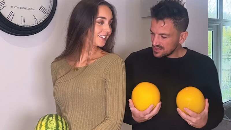 Peter Andre straps melons to his chest to empathise with pregnant wife