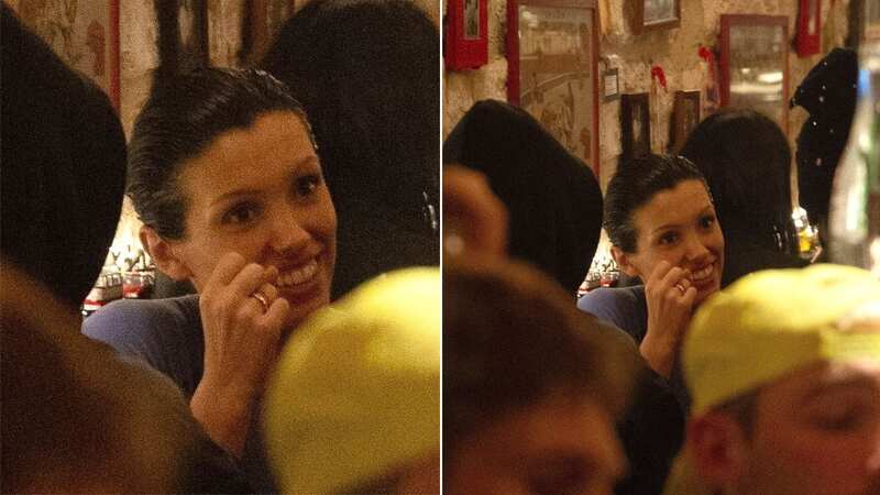 Bianca was seen smiling at dinner with Kanye