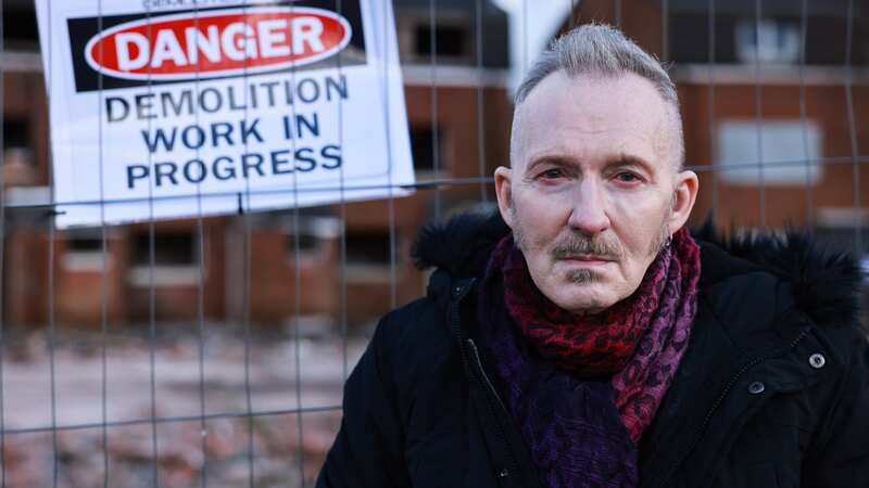 Phill Campbell at the demolition site on Union St in St Helens (Image: Iain Watts/Liverpool Echo)