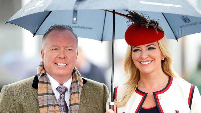 Michelle Mone with husband Doug Barrowman at the 2019 Cheltenham Festival (Image: Getty Images)