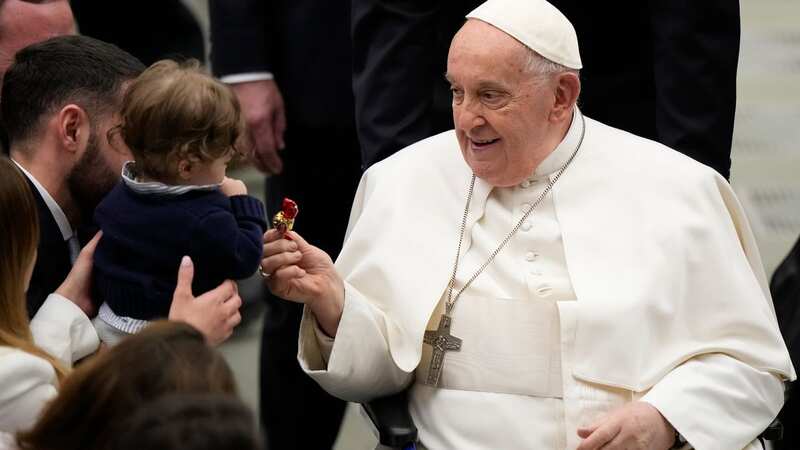 Pope Francis has been taken to hospital with flu (Image: Copyright 2024 The Associated Press. All rights reserved)