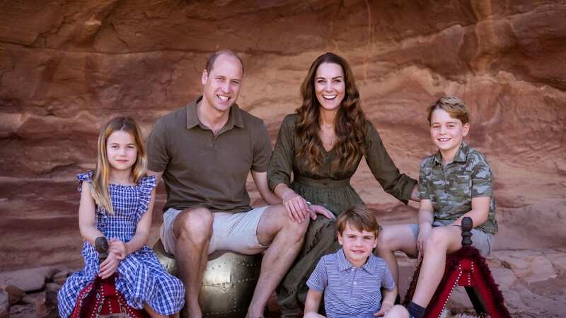 The Prince and Princess of Wales with their three children (Image: via REUTERS)