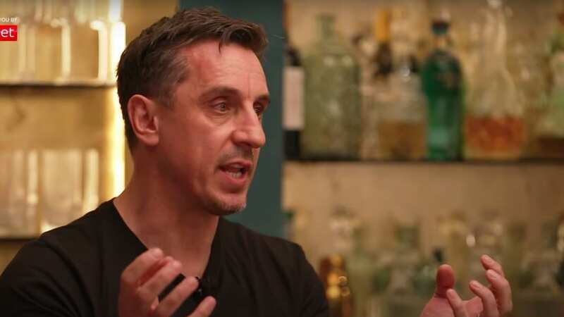 Gary Neville speaking on the Stick to Football podcast, about his Carabao Cup final comments on Chelsea (Image: Stick To Football/Youtube)