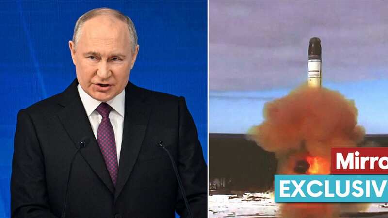 Putin has once again brought up the threat of nuclear war in his latest annual address (Image: No credit)