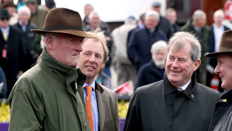 Willie Mullins (left( and JP McManus (second right): figures bookies have come to fear (Image: PA)