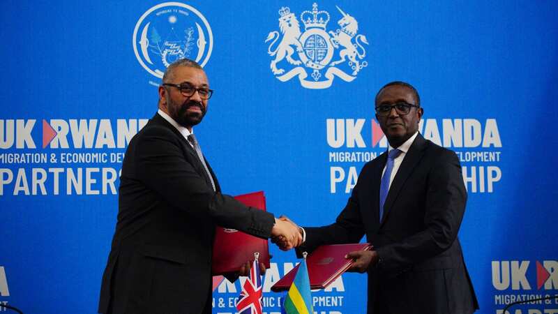 Home Secretary James Cleverly and Rwandan Minister of Foreign Affairs Vincent Biruta signed a new treaty in December (Image: PA Wire/PA Images)