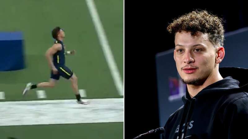 Patrick Mahomes does not have fond memories of his 40-yard dash (Image: Getty/NFL)