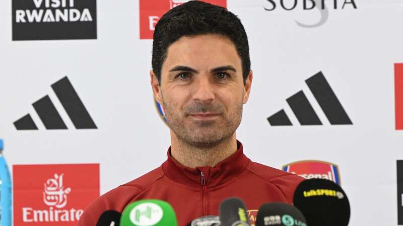 Arsenal boss Mikel Arteta speaking to the media (Image: Arsenal FC via Getty Images)