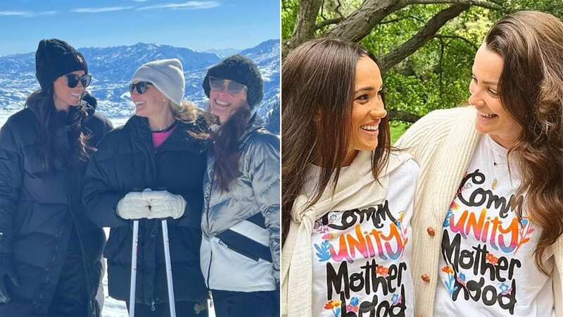 Meghan looked happy and relaxed on the girls
