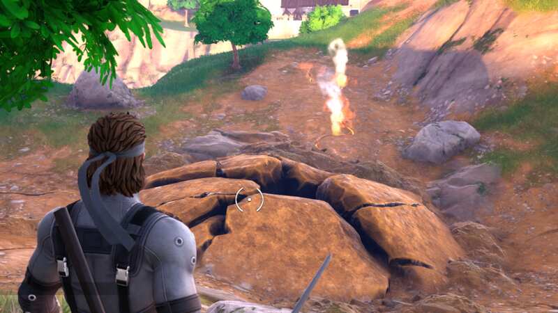 The crater that is set to be featured in the next Fortnite Live Event is beginning to heat up (Image: Epic Games)