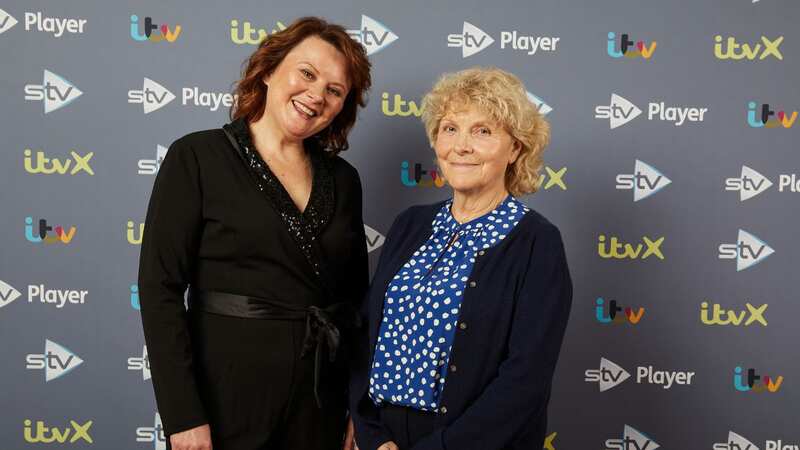 Jo Hamilton with the actress who played her Monica Dolan