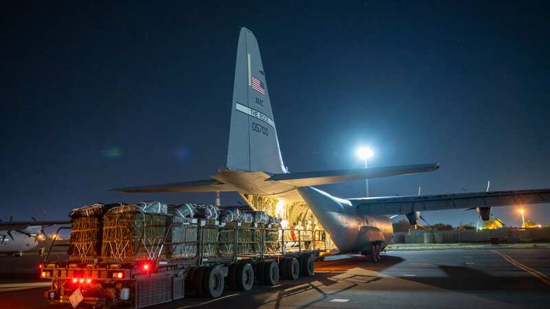 US Air Force planes loaded with supplies for Gaza (Image: US Department of Defense/AFP via)