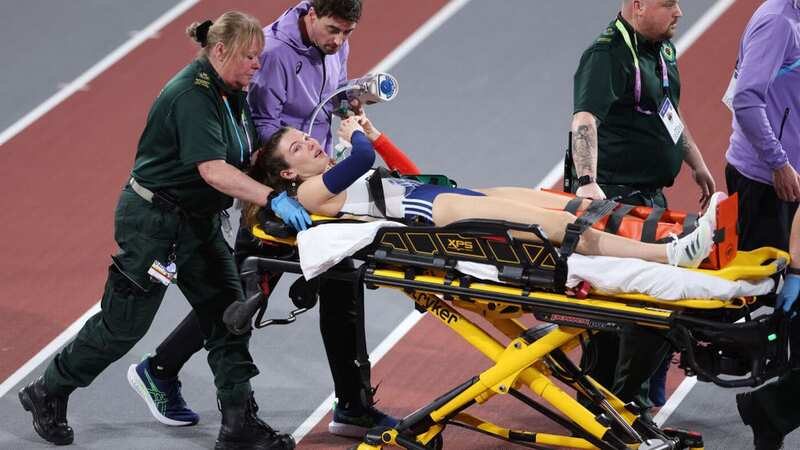 Margot Chevrier suffered a broken ankle at World Athletics Indoor Championships (Image: Alex Pantling/Getty Images)