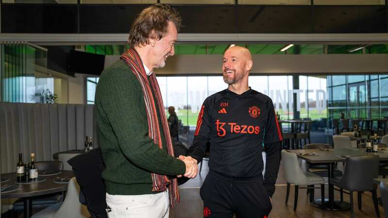 Sir Jim Ratcliffe speaking with Manchester United manager Erik ten Hag (Image: Manchester United via Getty Images)