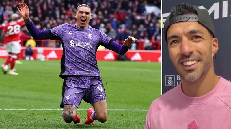 Luis Suarez was delighted for his former club Liverpool and their star striker Darwin Nunez after his heroics in their last game (Image: MLS/ Twitter/ X)
