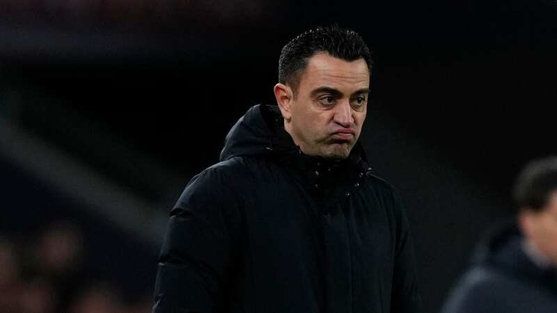 Xavi cut a frustrated figure during Barcelona