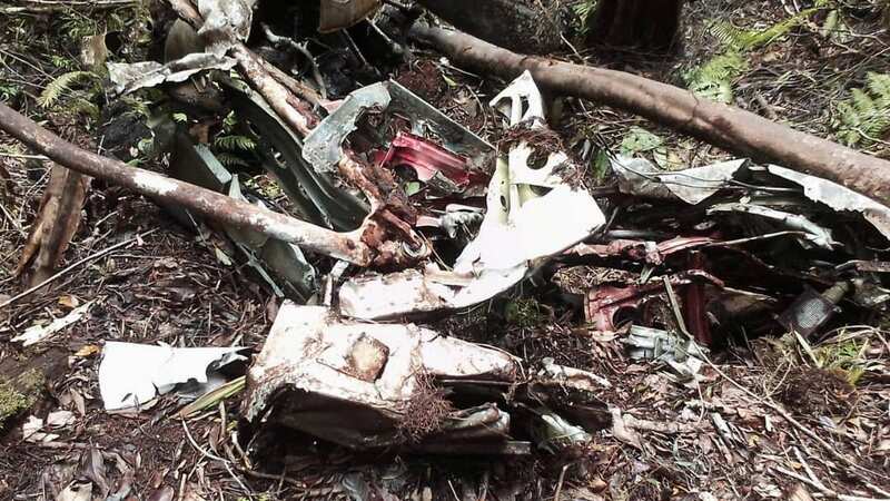 Parts of the plane found across the jungle floor (Image: Kilala Kindau / SWNS)