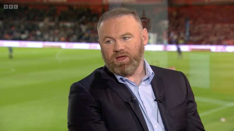 Wayne Rooney was a BBC pundit as Manchester United played Nottingham Forest in the FA Cup (Image: BBC)
