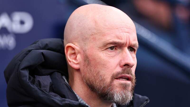 MANCHESTER, ENGLAND - MARCH 3: Erik ten Hag the head coach / manager of Manchester United during the Premier League match between Manchester City and Manchester United at Etihad Stadium on March 3, 2024 in Manchester, England. (Photo by Robbie Jay Barratt - AMA/Getty Images)