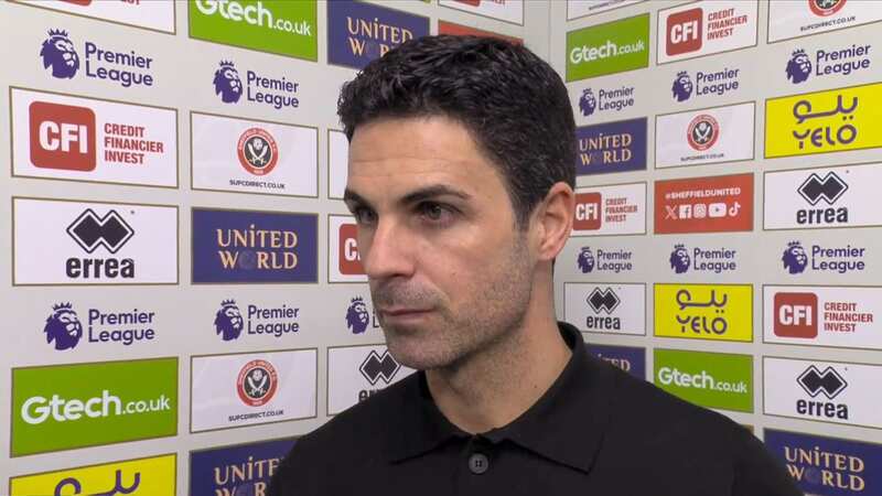 Mikel Arteta gave an injury update post-match (Image: Sky Sports)