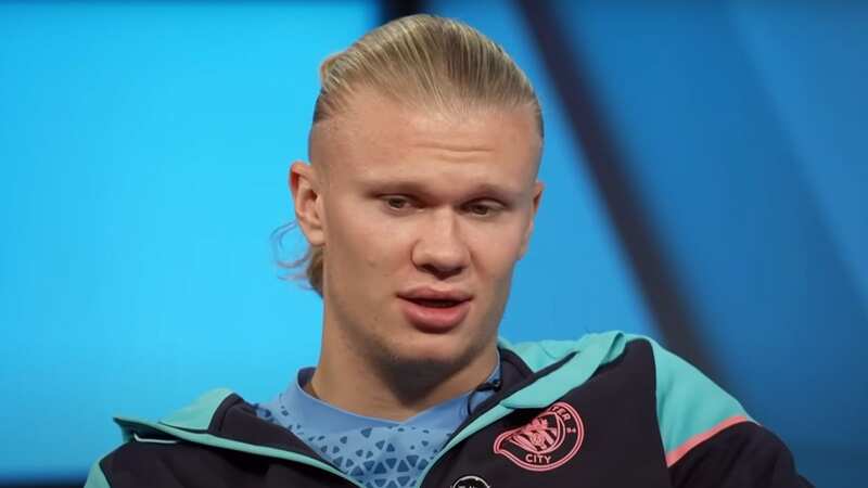 Erling Haaland has offered no guarantees that he will stay at Manchester City long-term (Image: Sky Sports)