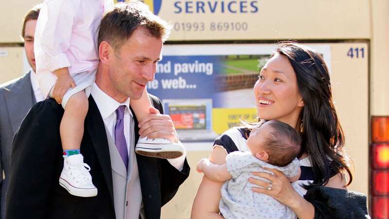 Jeremy Hunt with Lucia and their children (Image: Getty)