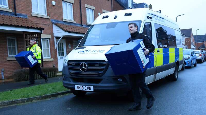 Police searching a property in Ingleby Barwick (Image: North News & Pictures northn)