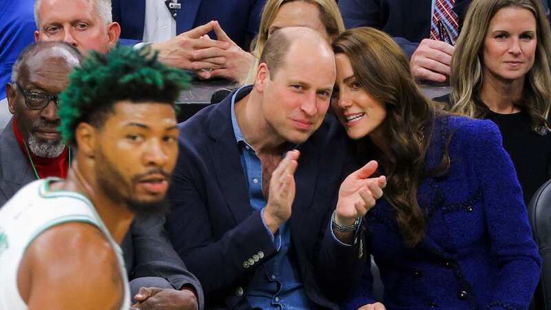 Prince William and Kate attending the NBA game between the Boston Celtics and the Miami Heat at TD Garden in 2022 (Image: POOL/AFP via Getty Images)