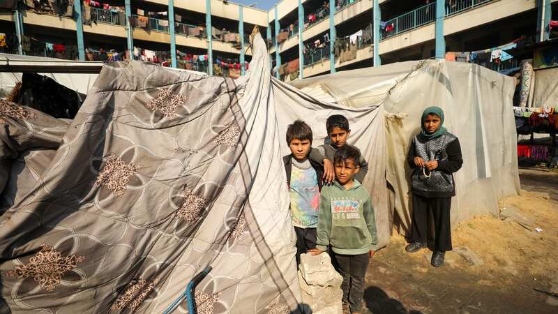 Palestinian children at Jabalia Refugee Camp in Gaza (Image: Anadolu via Getty Images)