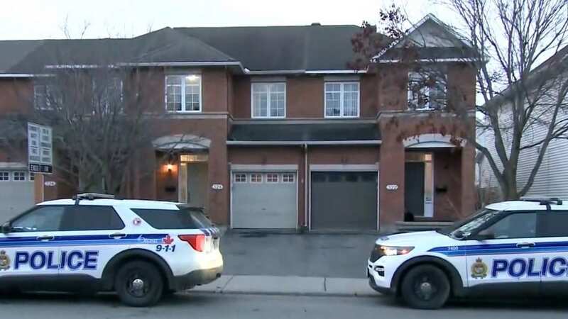 Police were called to a home on Berrigan Drive in Barrhaven, an Ottawa suburb, where they found the grisly scene (Image: CTV News)