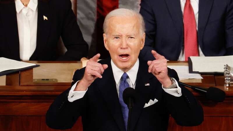President Joe Biden appeared oblivious to the apparent mix-up on Thursday (Image: Getty Images)