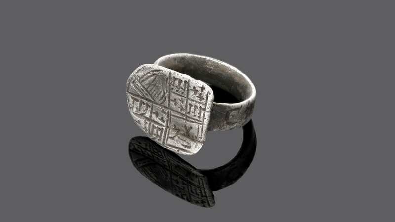 A rare 17th century Charles I silver vervel or hawking ring (Image: Noonans/SWNS)