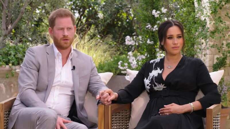 Prince Harry and Meghan Markle interview on Oprah Winfrey show (Image: CBS)