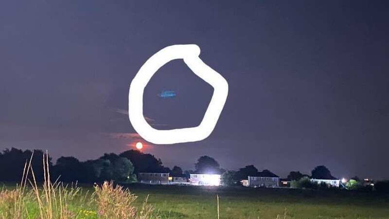 A "strange" blue object in the sky was claimed to be a UFO (Image: Levi Highcock)