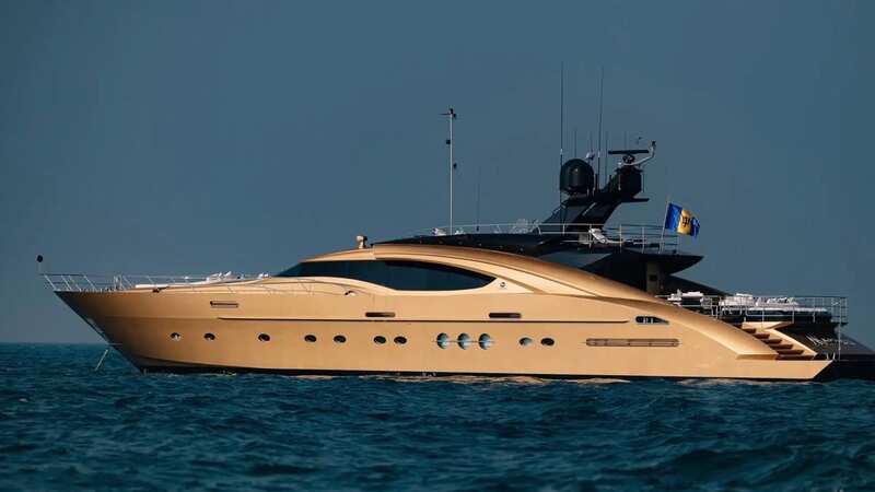 AK Royalty is covered in 24-karat gold dust (Image: Burgess Yachts)