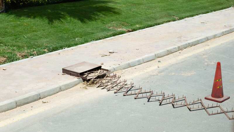 Tire spikes were used to try stop the 12-year-old driver (Image: Getty Images)