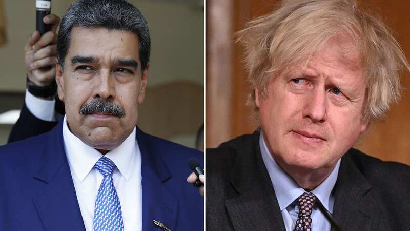 Nicolas Maduro and Boris Johnson, who met in Venezuela last month