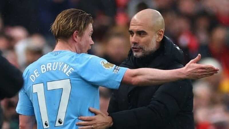 Kevin De Bruyne was frustrated after being taken off against Liverpool (Image: Getty Images)