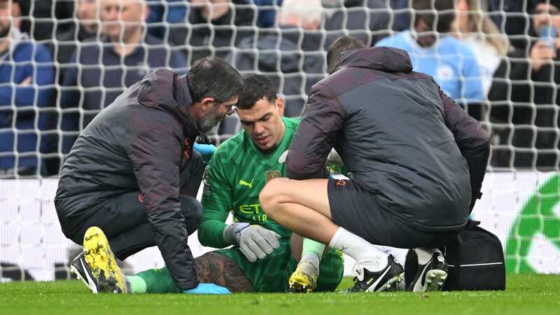 Ederson is set for a spell on the sidelines after getting injured against Liverpool (Image: Michael Regan/Getty Images)