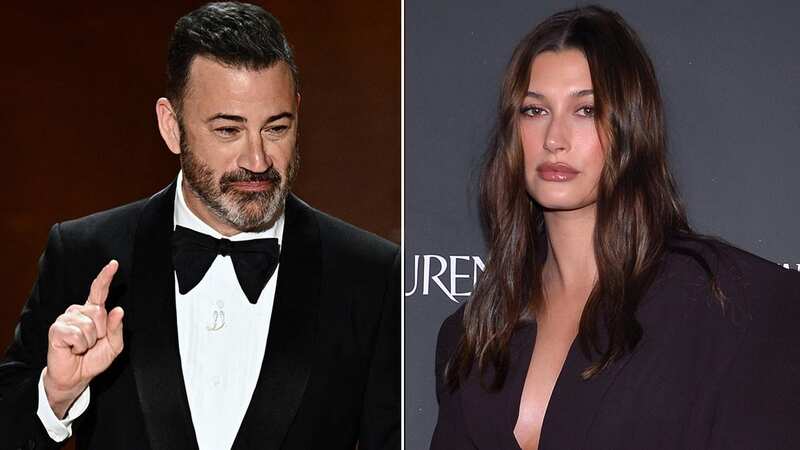 Jimmy Kimmel shaded Hailey Bieber in his Oscars speech (Image: AFP via Getty Images)